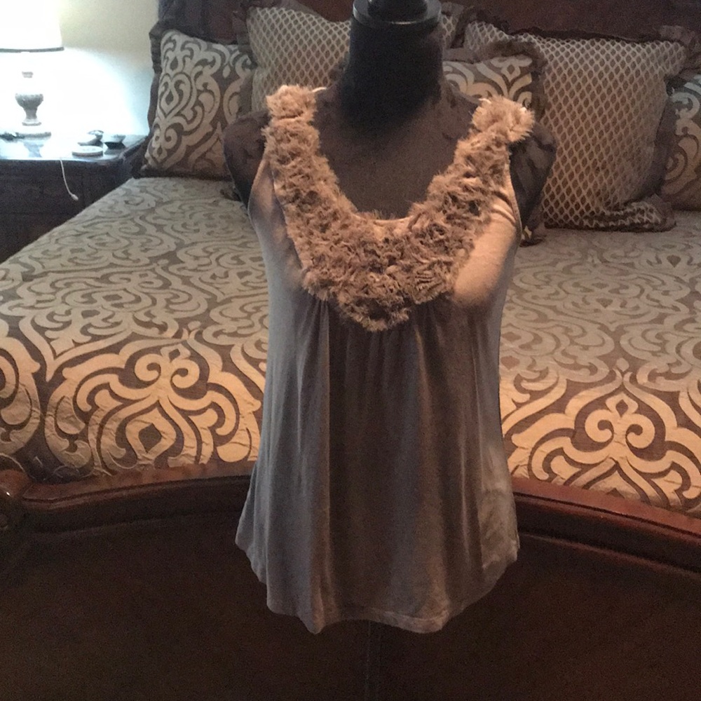 Ruffled Collar Tank